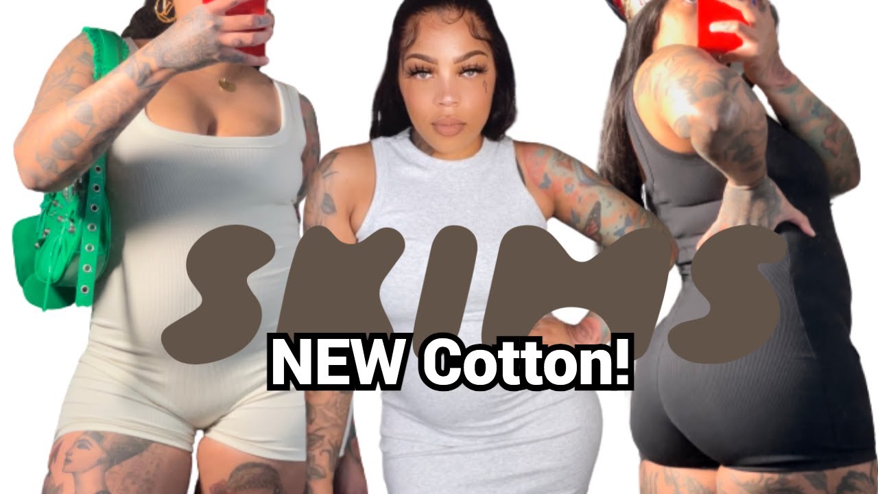 NEW SKIMS COTTON | RIB ONESIE & TANK DRESS TRY ON