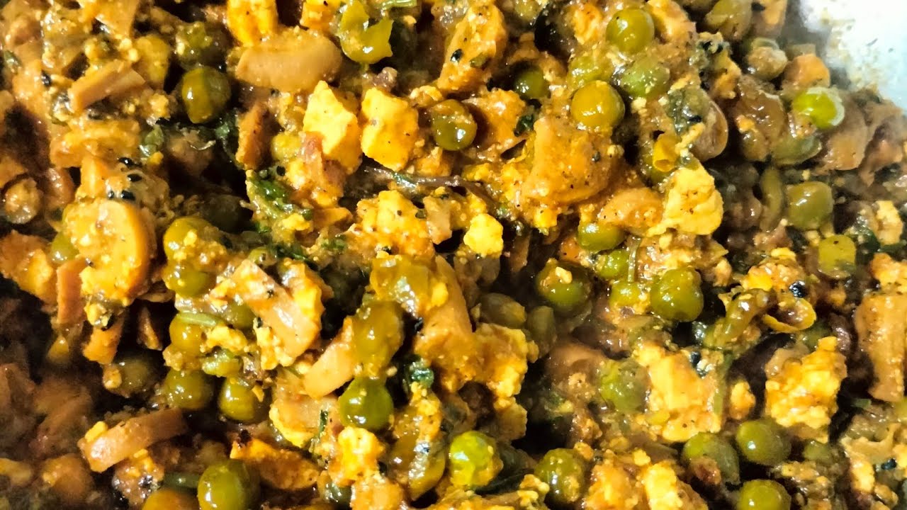 Mushroom paneer matar ki mix veg| 