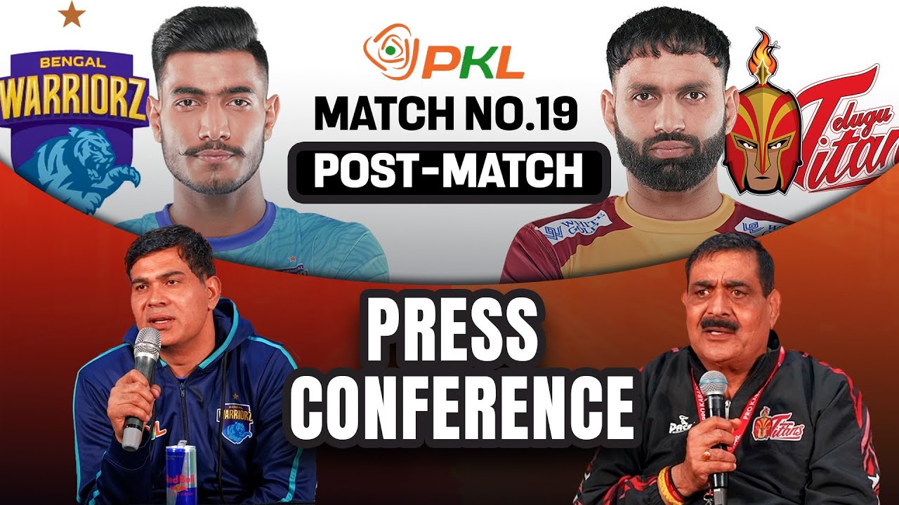 PKL 12 M19 | Bengal Warriorz vs Telugu Titans | Press Conference ft. Devank Dalal & Vijal Malik