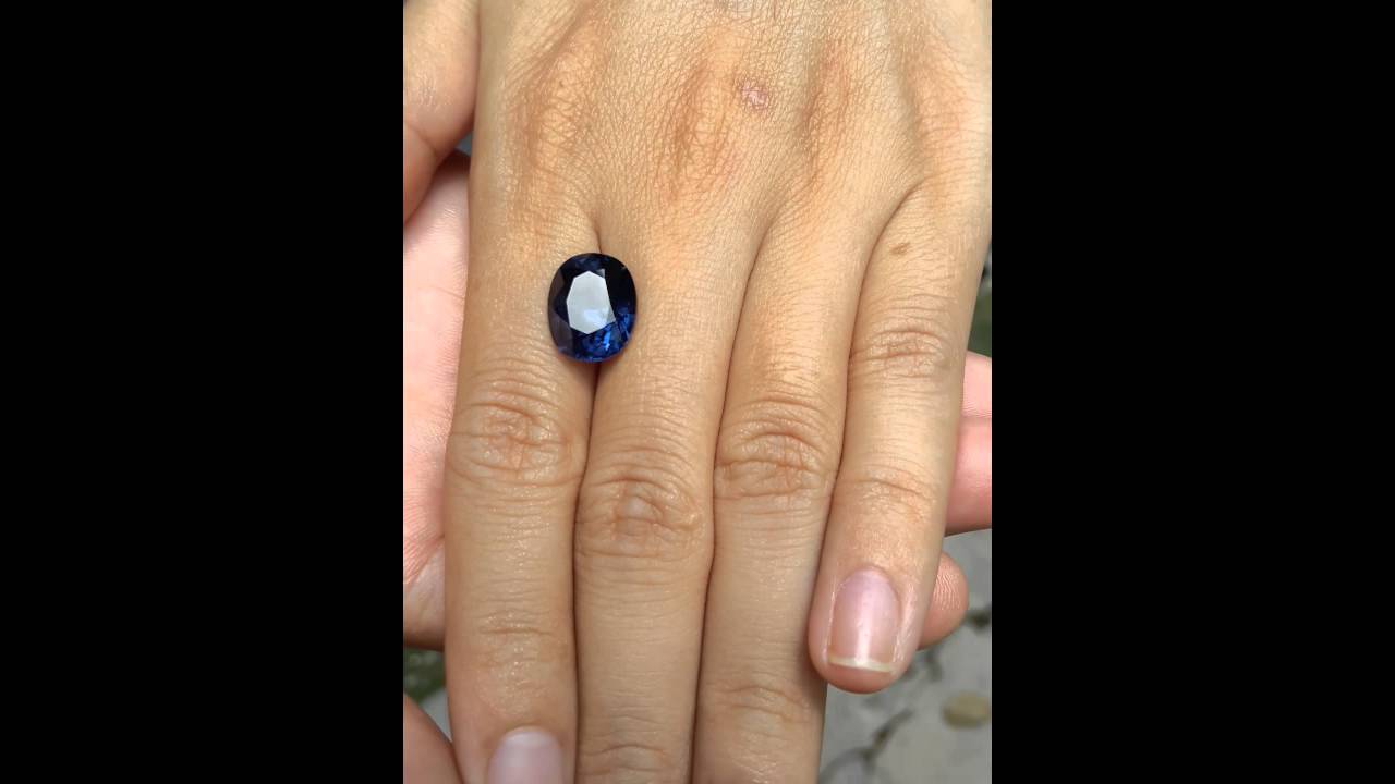 7.25ct Luc Yen Spinel. Deep blue with a hint of teal to purple CC.