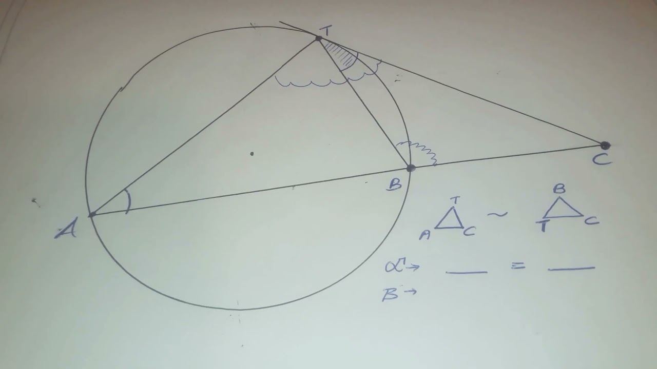Teorema de la tangente(demostración con triángulos semejantes)