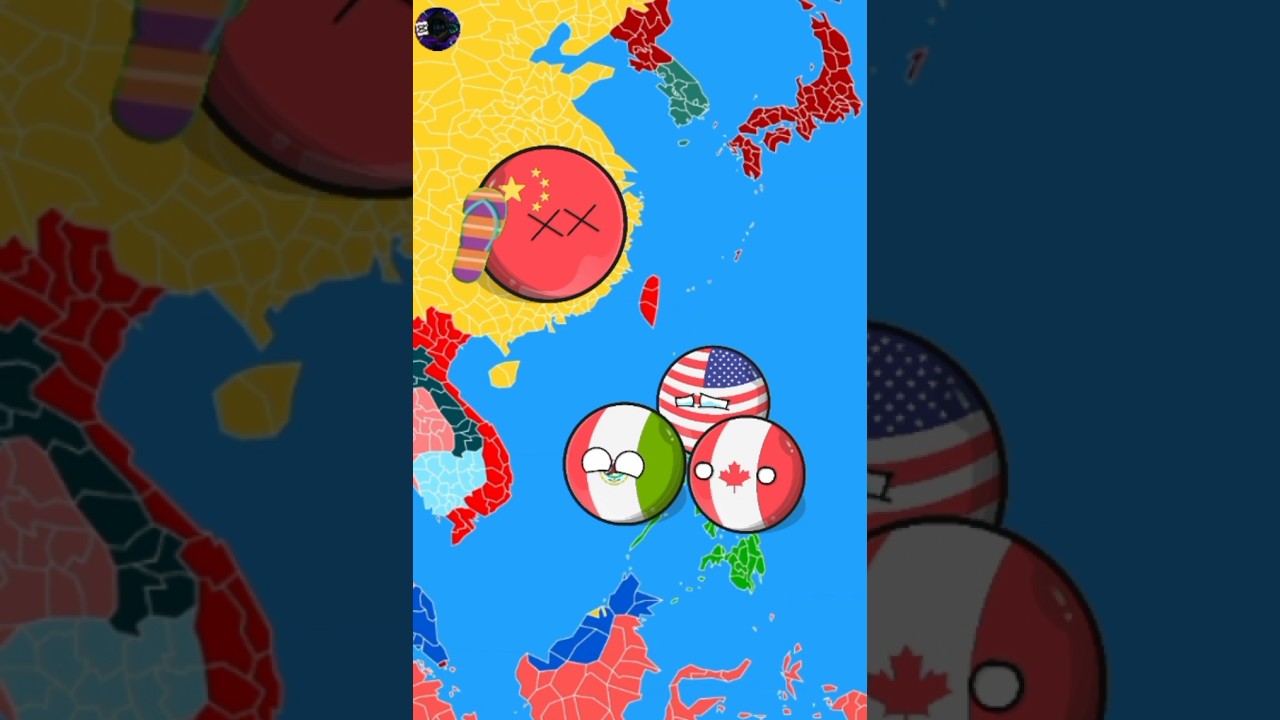 What if Philippines and North America switch places ll #shorts #shortsfeed #trending #countryballs