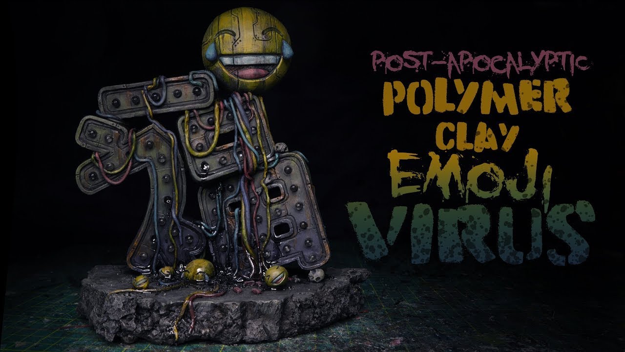 Making a Post-Apocalyptic Emoji Diorama from Polymer Clay and Resin | Time-lapse