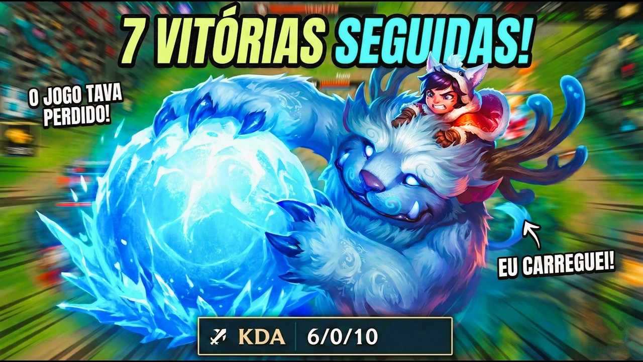 COMO CARREGAR UM TIME RUIM DE NUNU! 7 VITÓRIAS SEGUIDAS NO WILD RIFT
