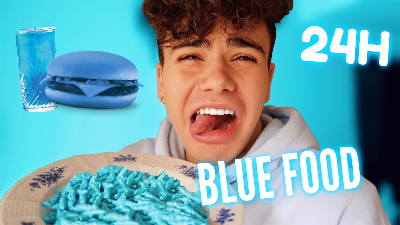 Mangio CIBO AZZURRO per 24H!!! Quarantena Edition| Luciano Spinelli
