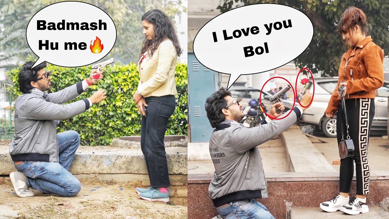 Badmash Proposing Girls with Fake Gunn🔫🔥 Valentine's Day Special | Zia Kamal