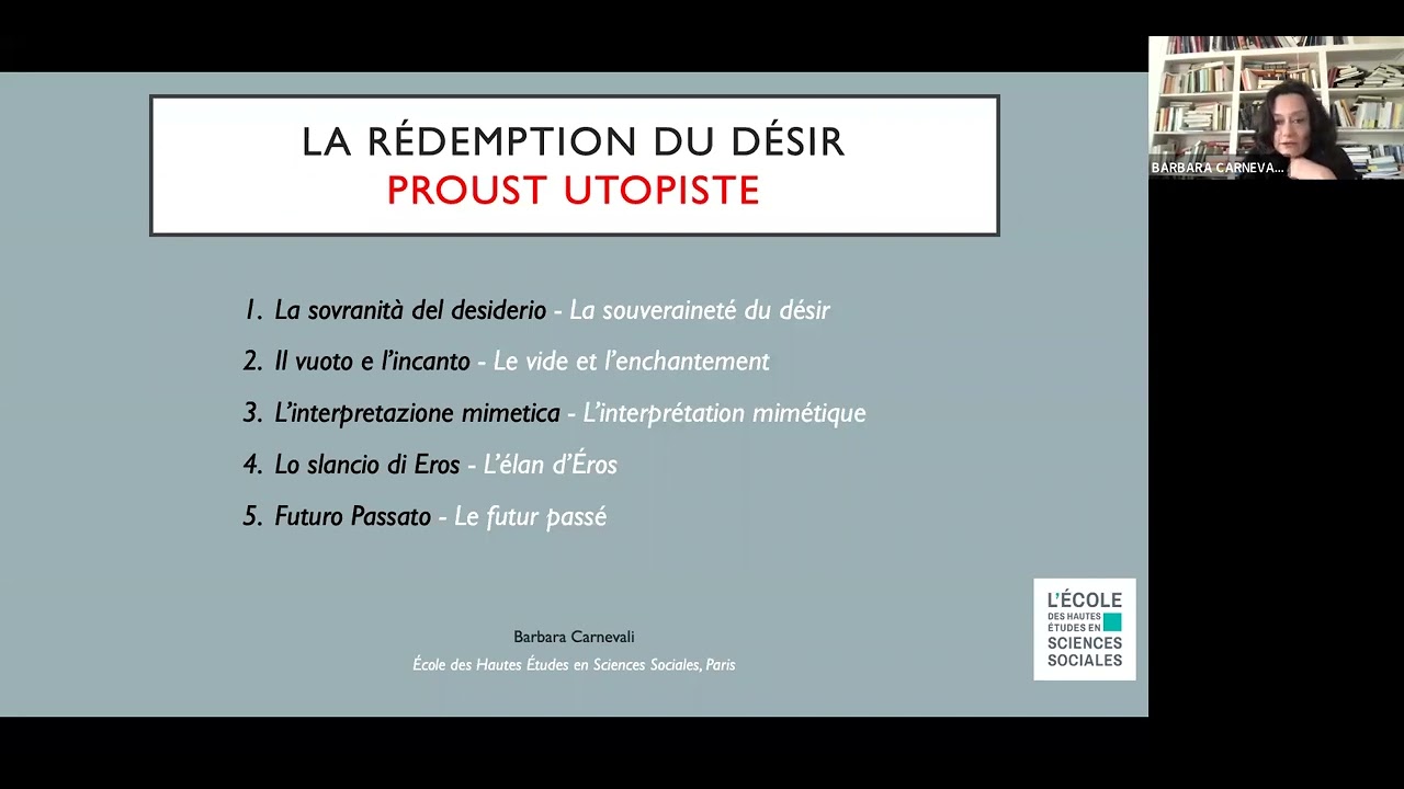 Barbara Carnevali, La redenzione del desiderio. Proust utopista