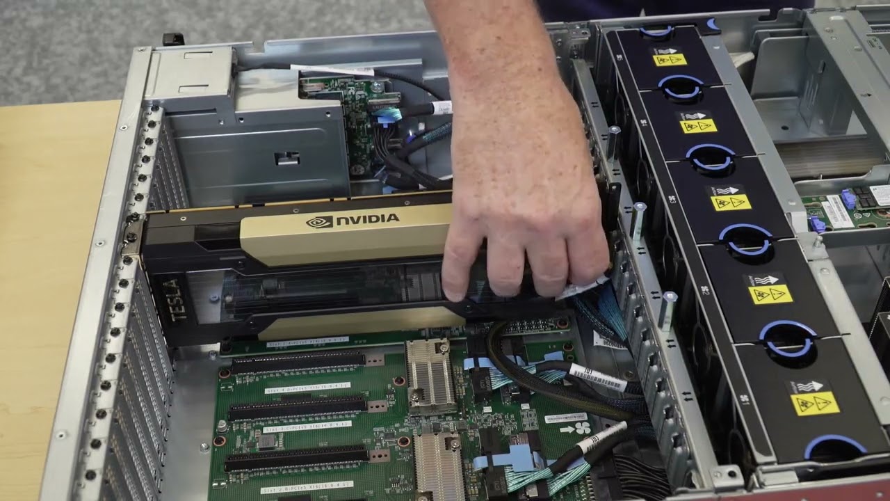 Lenovo ThinkSystem SR675 V3 removing a GPU distribution board