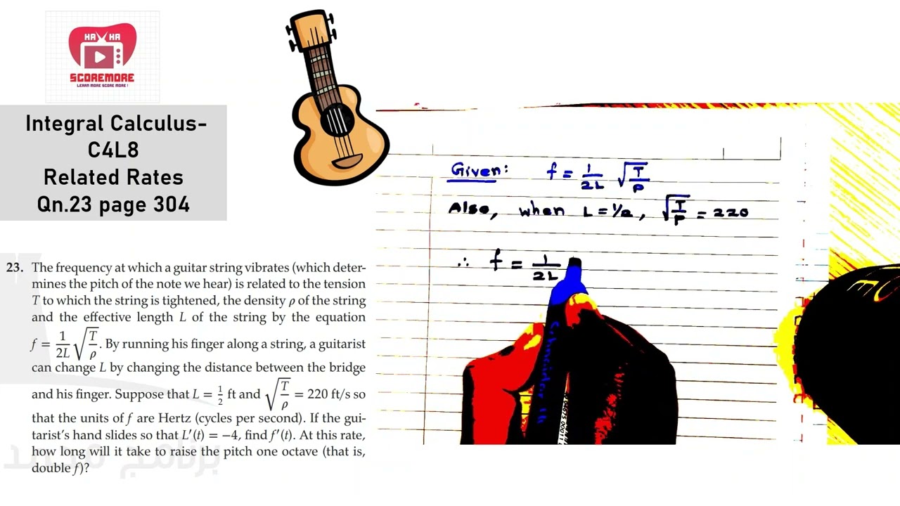 Q23- Solve mathematical and real life problems on related rates #grade12maths #ese