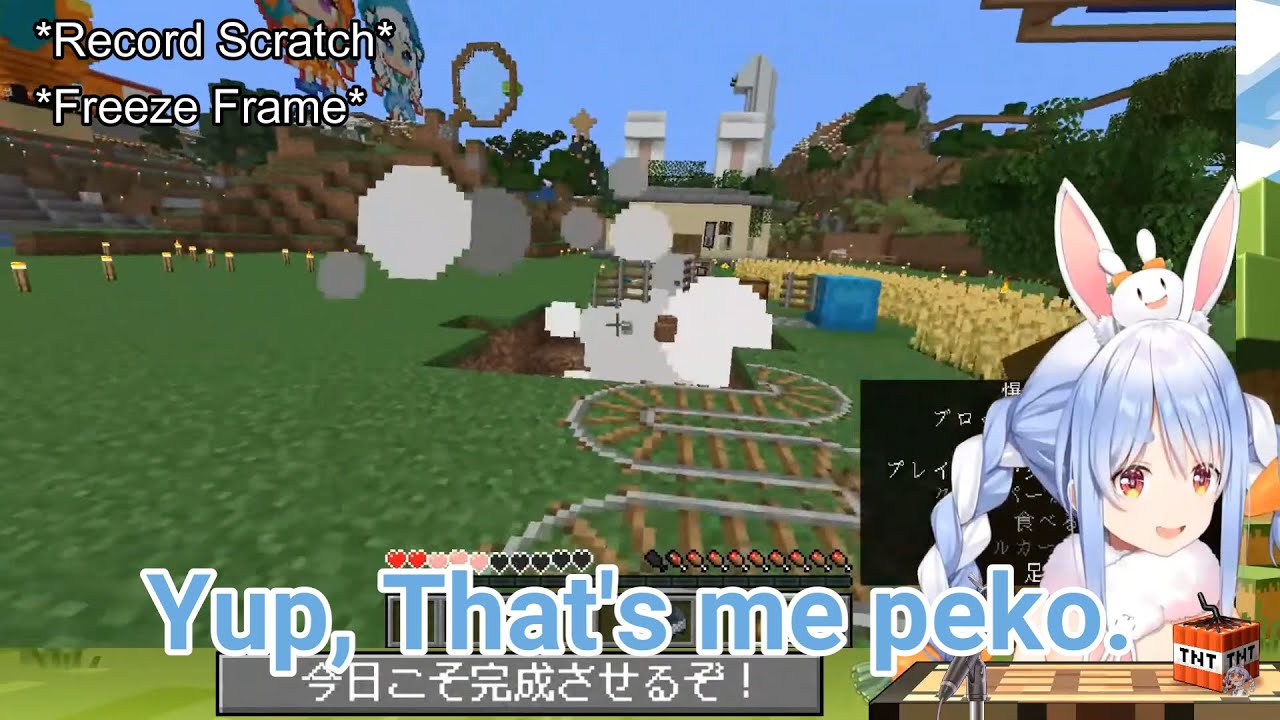 Pekora's First Minecraft Stream Highlight [Hololive ENG Sub]