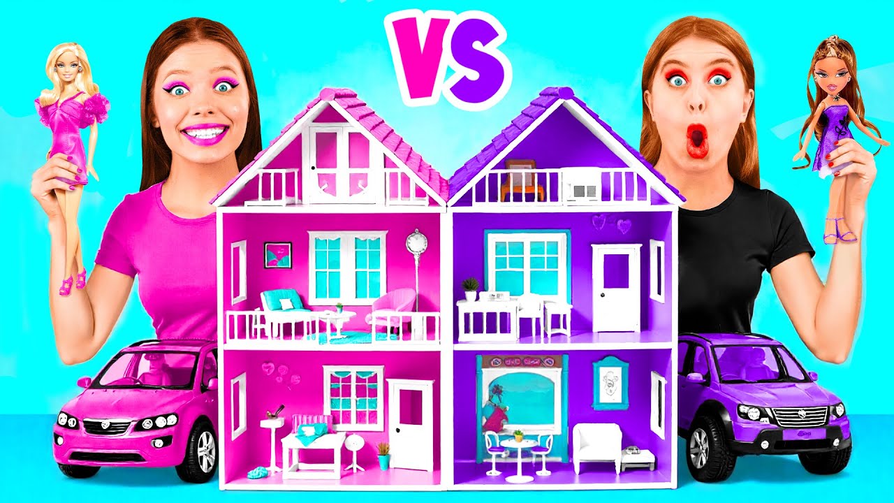Строим Удивительный Кукольный Домик | Барби vs Братц Челлендж от GoFun Challenge