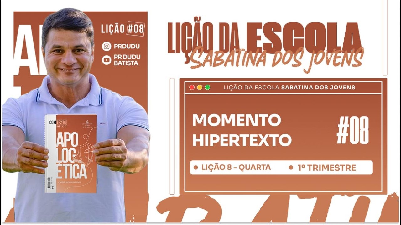 Lição da  Escola SABATINA DOS JOVENS , Quarta 18/02/2026  