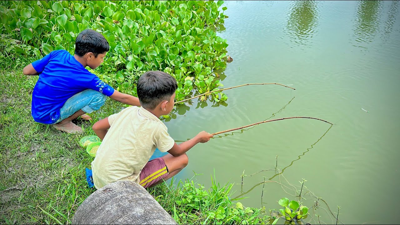 Best Amazing Village Two Smart boys Fishing ~ Fishing With Hook-Traditional Hook Fishing (Part-213)