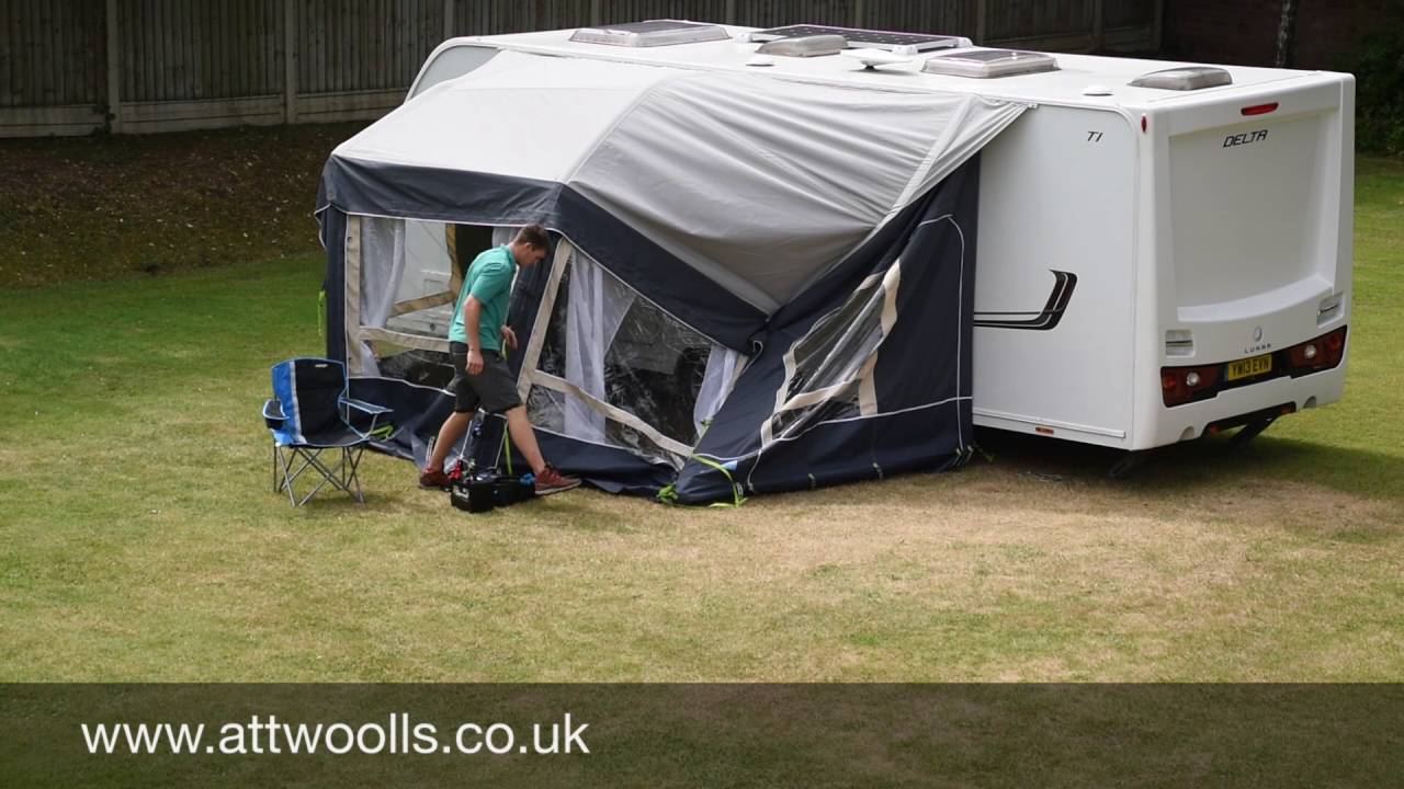 Kampa Classic Air Expert Awning Pitching & Packing (with Electric Pump) Video