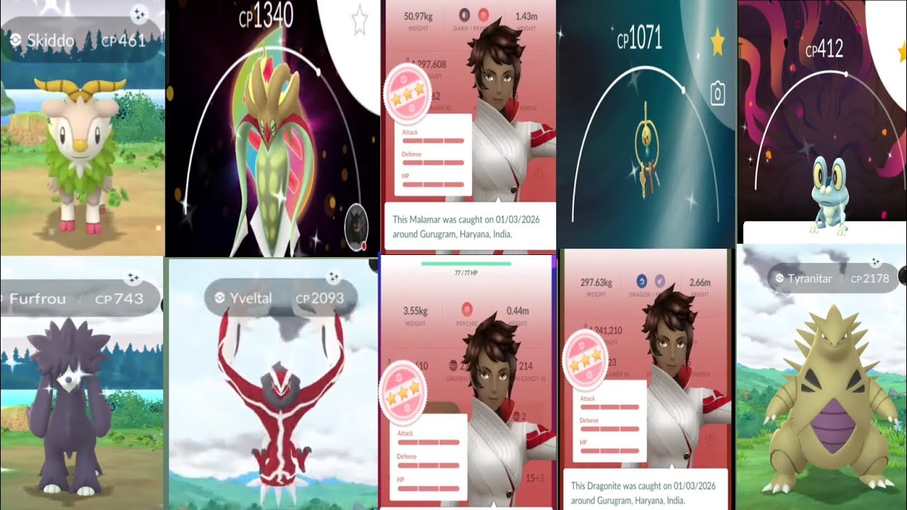 Almost ✨ 💯 BG malamar 2 Super Mega 💯 & 1 Rare 💯  BG ✨ Yveltal ✨ klefki & more  #pokemon #pokemongo 