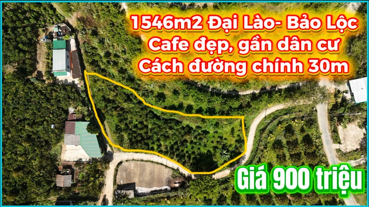 1546m2 ngay dân cư hiện hữu thuộc thôn 11 Đại Lào🔝đất bằng ôm đường bê tông quá đẹp🔝giá chỉ 900tr
