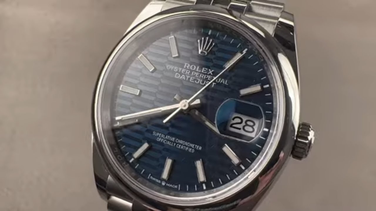 Обзор часов Rolex Datejust 36 Blue Fluted Dial 126200