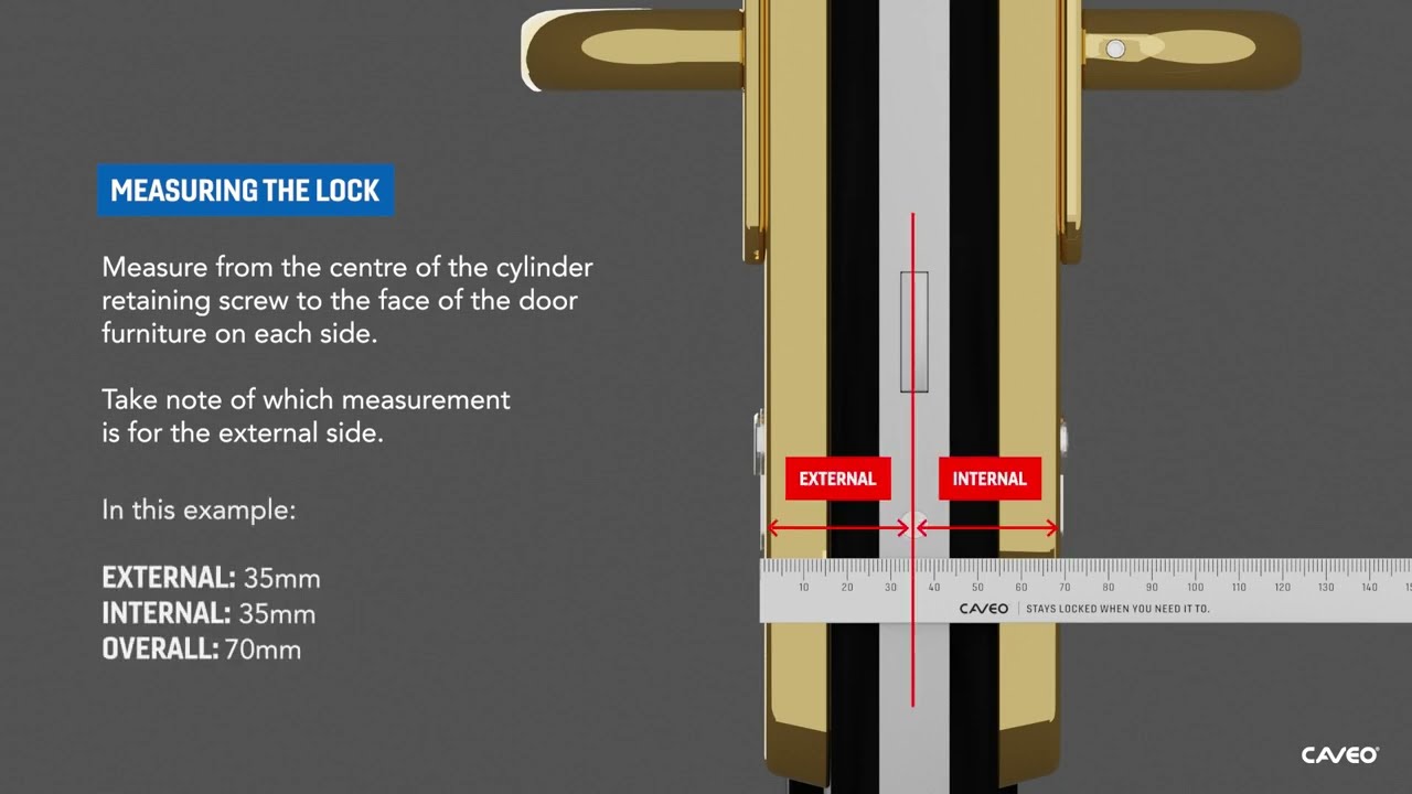 How to Measure & Install a Euro Cylinder Lock - CAVEO TS007 3 Star Snap Secure Dimple Euro Cylinders