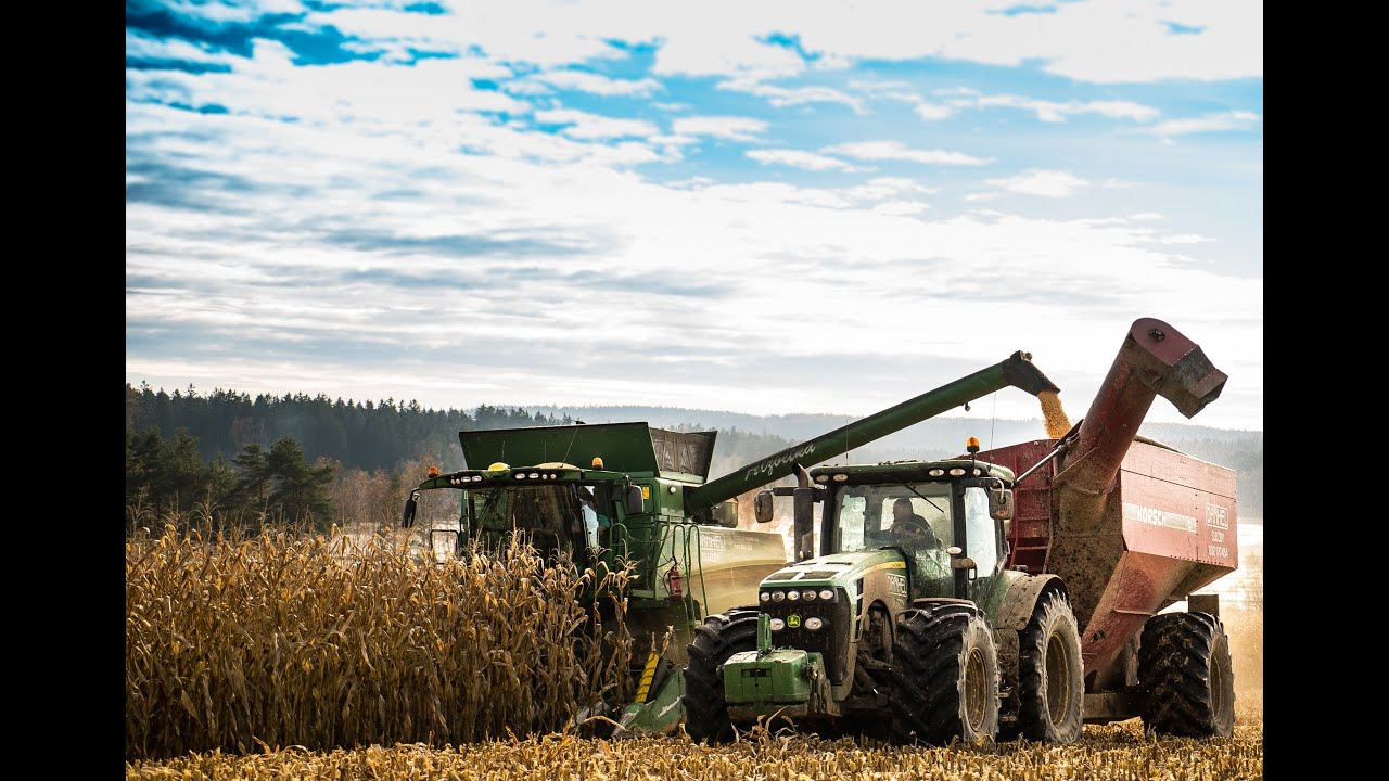 DAŇHEL AGRO/ Kukuřice na zrno/ JOHN DEERE T660i/ JOHN DEERE 8R/