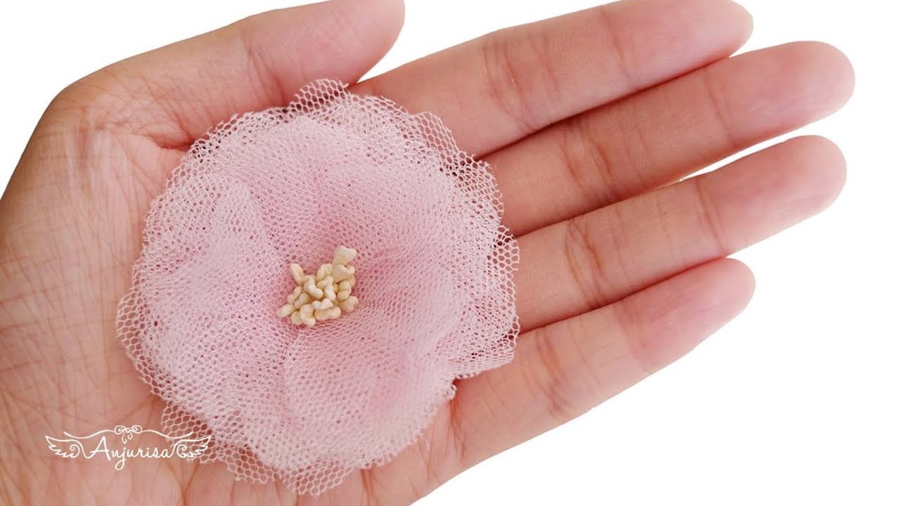 Tulle Fabric Flower | How to Make Tulle Flowers for Baby Headbands