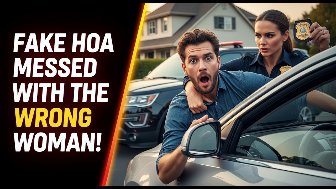 Fake HOA Cop Tried Undressing My Visitor — Froze When She Revealed She’s a Detective!