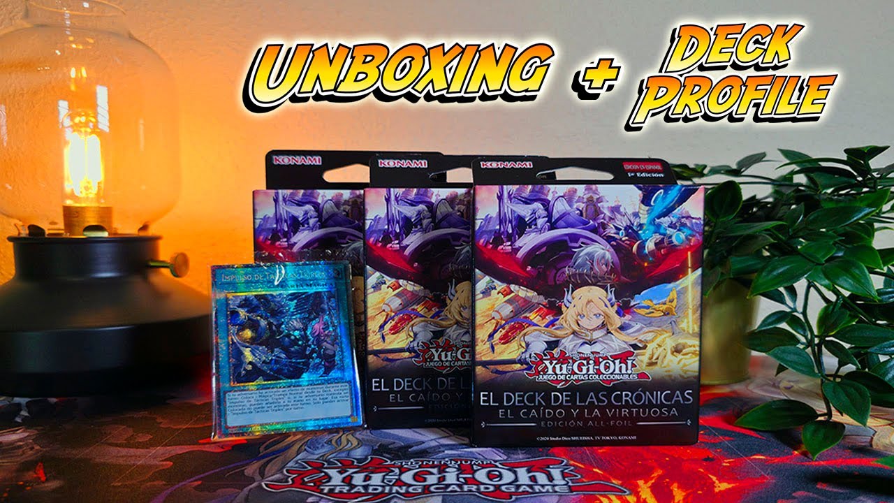 Unboxing Yu-Gi-Oh! JCC EL DECK DE LAS CRÓNICAS: El Caído y la Virtuosa (Edición All-Foil)