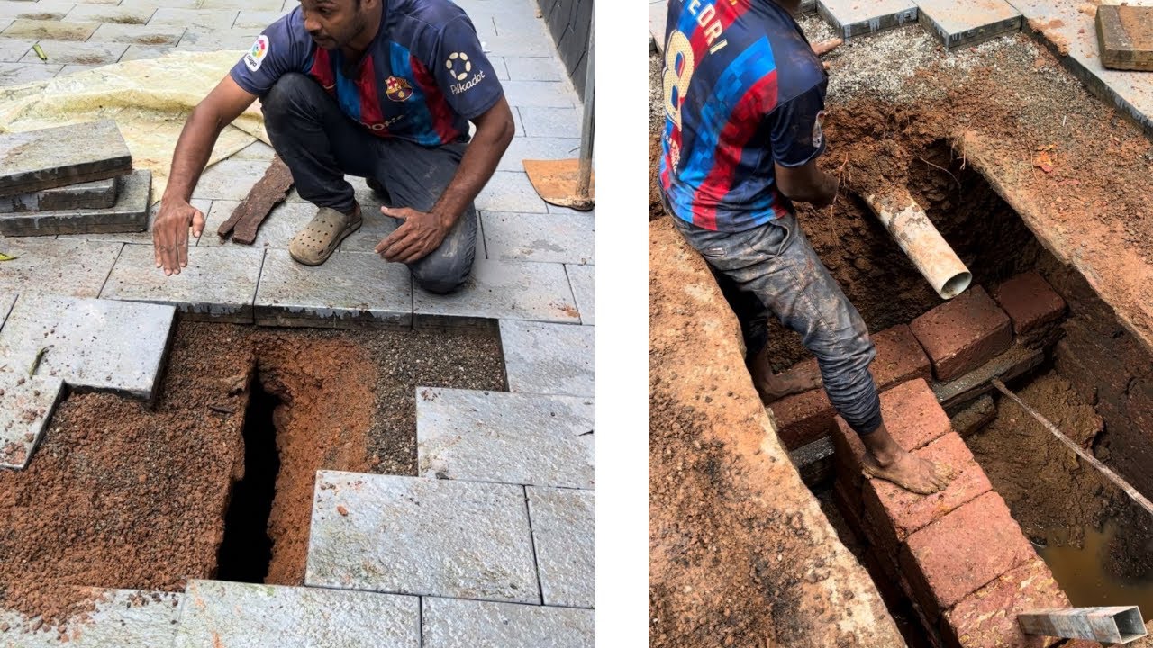 ഇതാണ് പണി/മഴ കാരണം മുറ്റത്തുള്ള  കക്കൂസ് കുഴി ഇടിഞ്ഞപ്പോൾ !!
