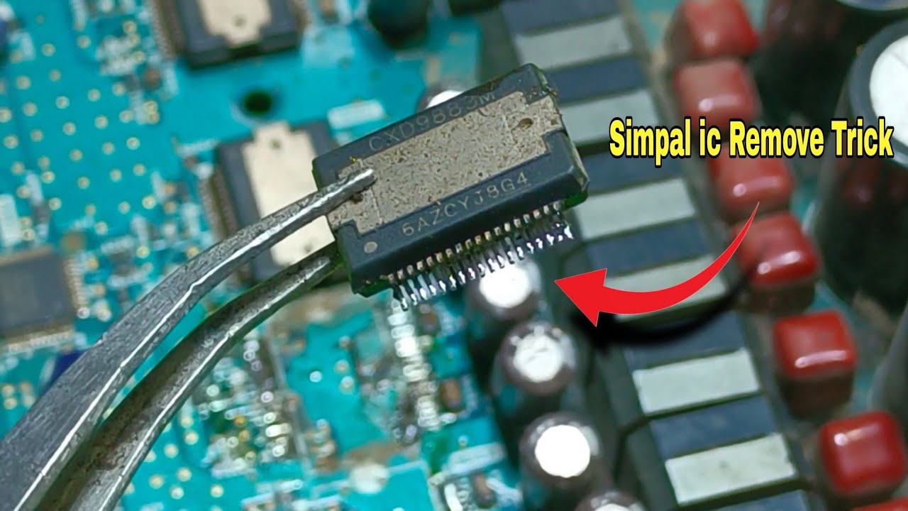 How to remove ic with soldering iron | simple IC remove tricks | how to desoldering IC without gun