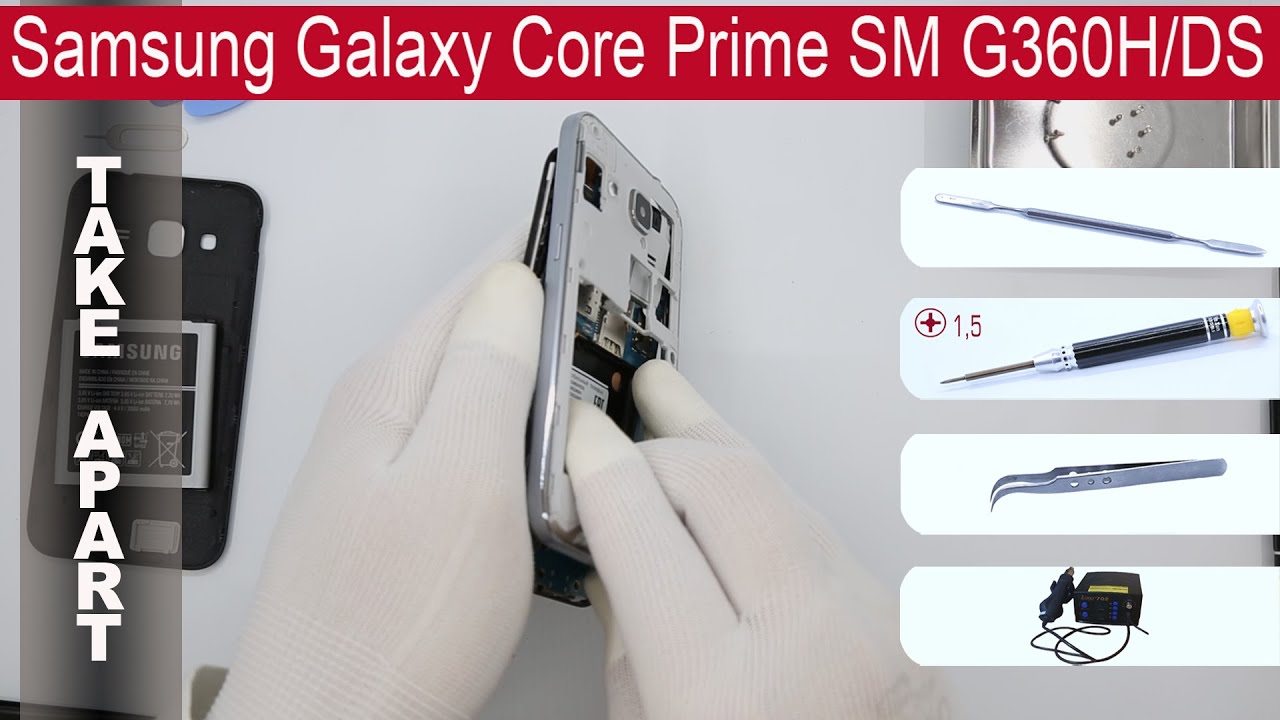 Как разобрать 📱 Samsung Galaxy Core Prime SM-G360H Разборка и ремонт
