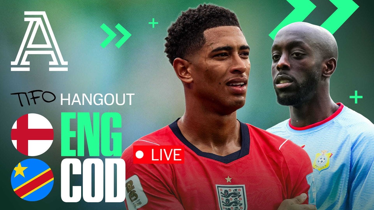 England vs DR Congo Live Watchalong | @TheAthleticFC x @Tifo World Cup Clubhouse