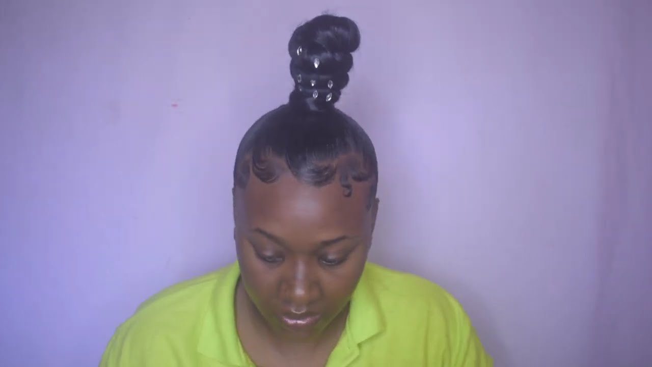 HOW TO- High Top Knot Bun Tutorial Using Braiding Hair