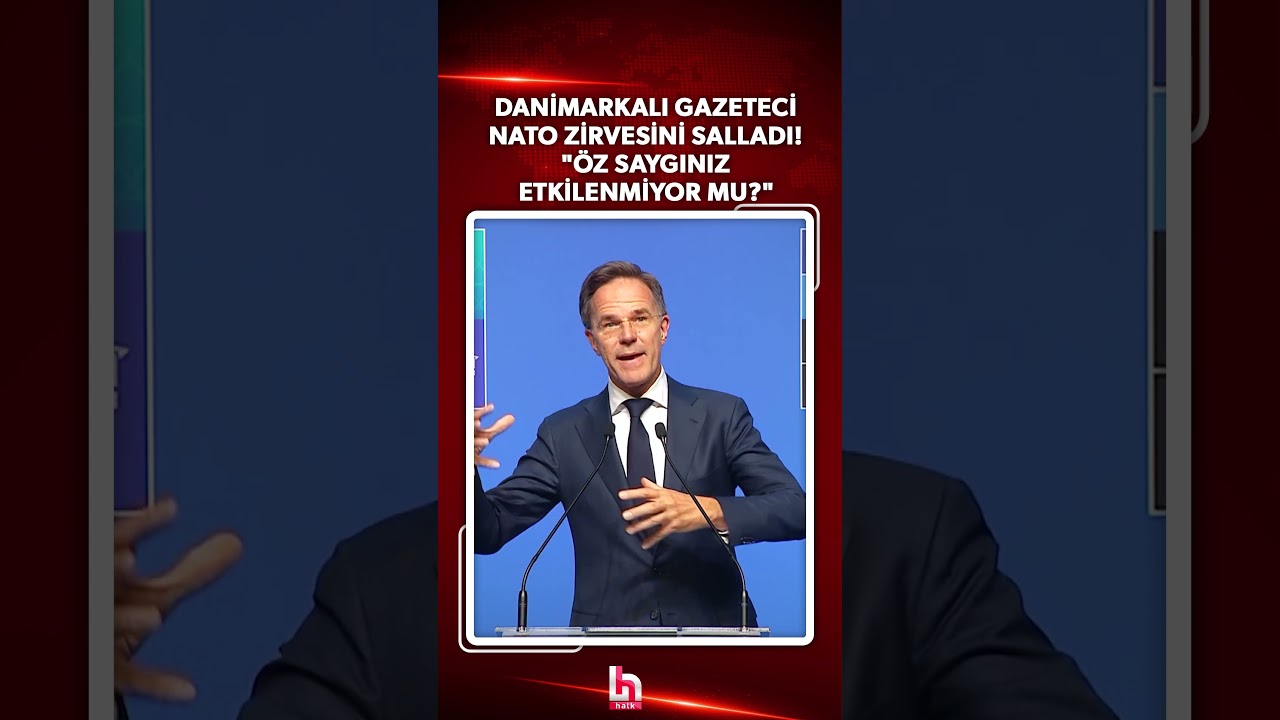 NATO Zirvesi'nde gerilim! Danimarkalı gazeteci Rutte'yi k&ouml;şeye sıkıştırdı! #shorts