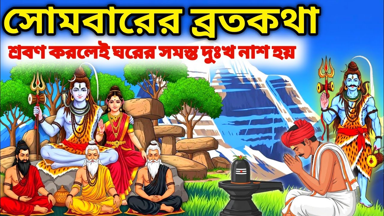 Somvar Vrat Katha | সোমবারের ব্রতকথা | Somvar Vrat Katha Bangla | Bhakti Story |  Vrat Katha
