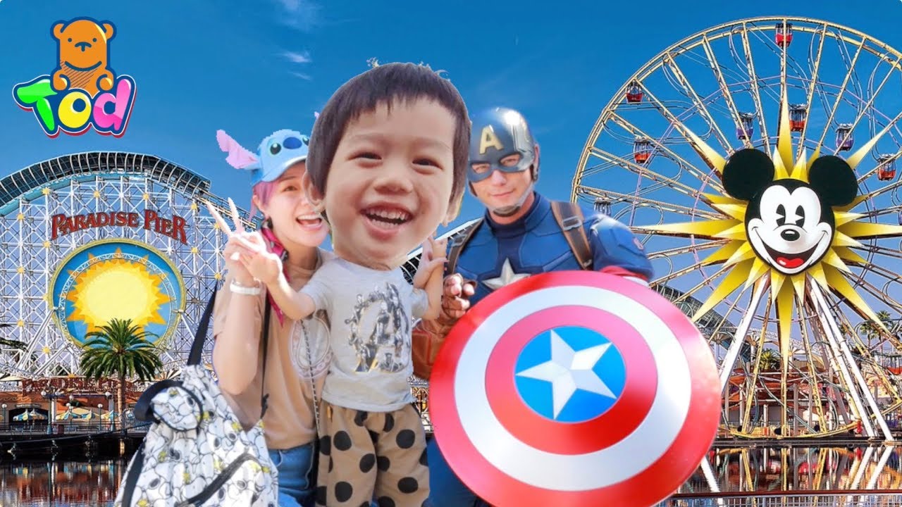 在迪士尼遇見美國隊長 蜘蛛人 黑豹！夢想達成！Meet Captain America Spider-Man and Black Panther    | 小陶德沛莉