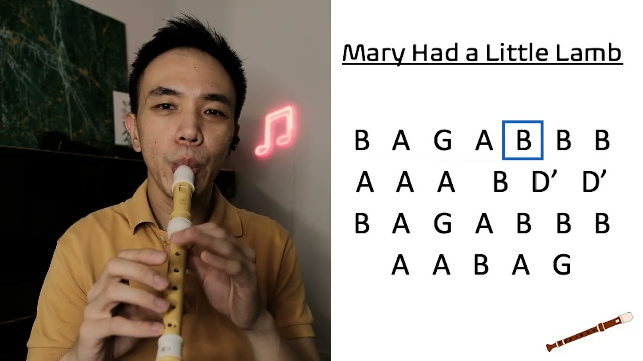Mary Had a Little Lamb - Recorder Play Along