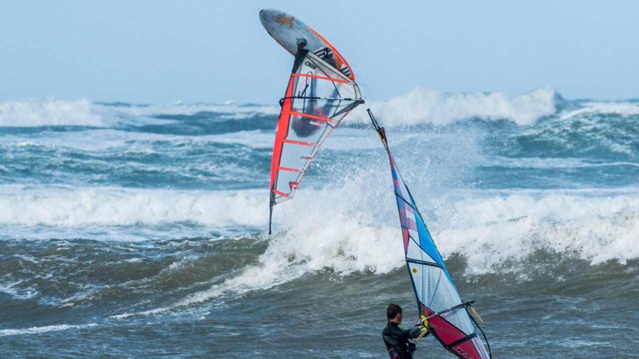 Windsurfing in extreme wind and waves