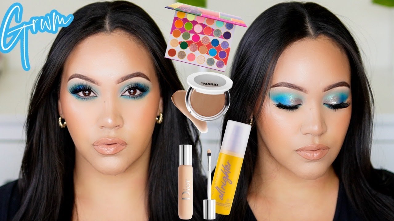 GRWM: BLUE EYE MAKEUP USING THE JUVIA'S PLACE CULTURE EYESHADOW PALETTE
