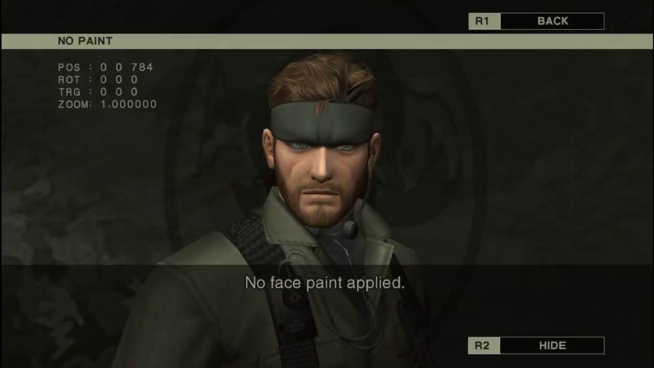 MGS3 All Obtainables Part 1/2 - All Face Paints & Camouflage (Master Collection)