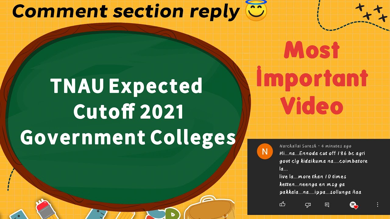 TNAU Expected Cutoff 2021|B.Sc Agri