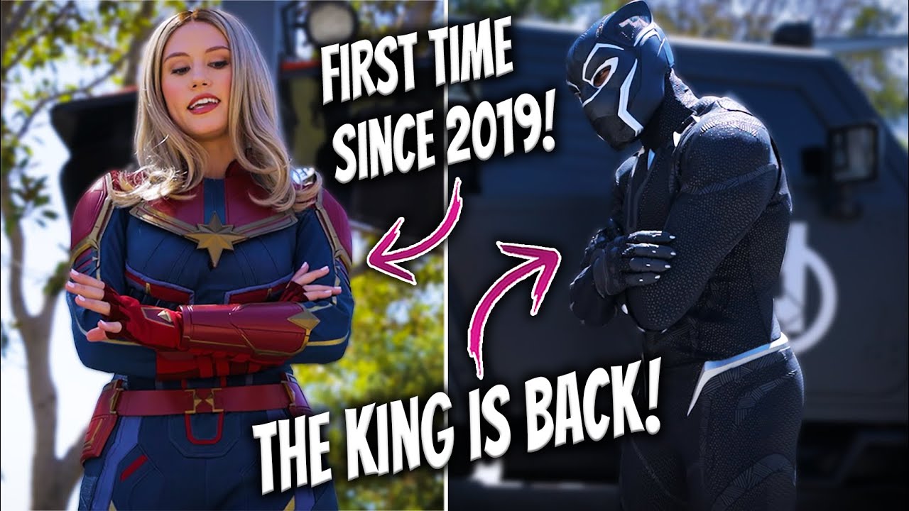 ВПЕРВЫЕ С 2019 ГОДА ВИДИМ «КАПИТАНА МАРВЕЛ»! + Чёрная пантера возвращается! | Встреча в Диснейленде