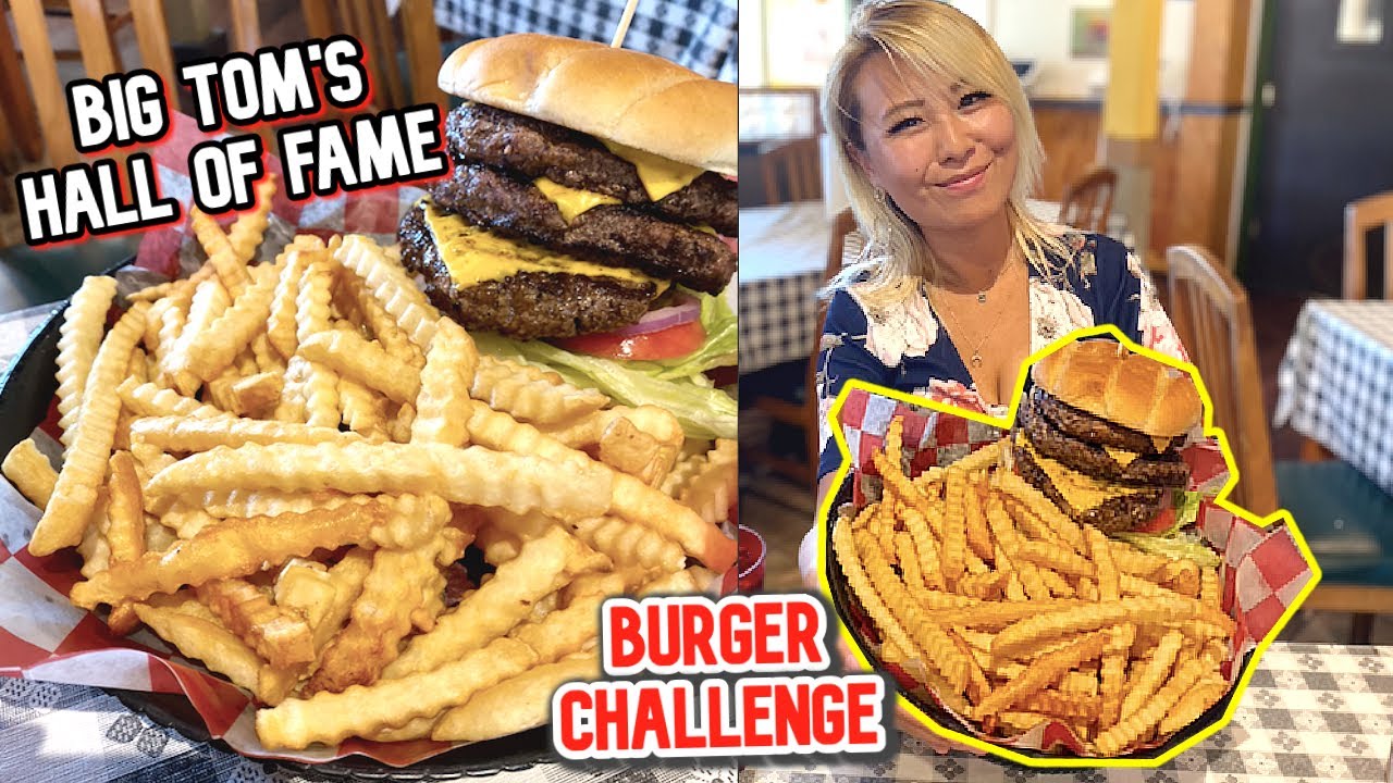 Big Tom's HALL OF FAME BURGER CHALLENGE in Winter Haven, FL IN RECORD TIME?! #RainaisCrazy