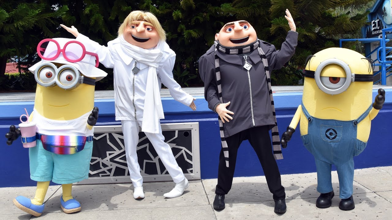 Minions, Gru & Gru's Brother Dru from Despicable Me 3 Dance Meet & Greet - Universal Studios Florida
