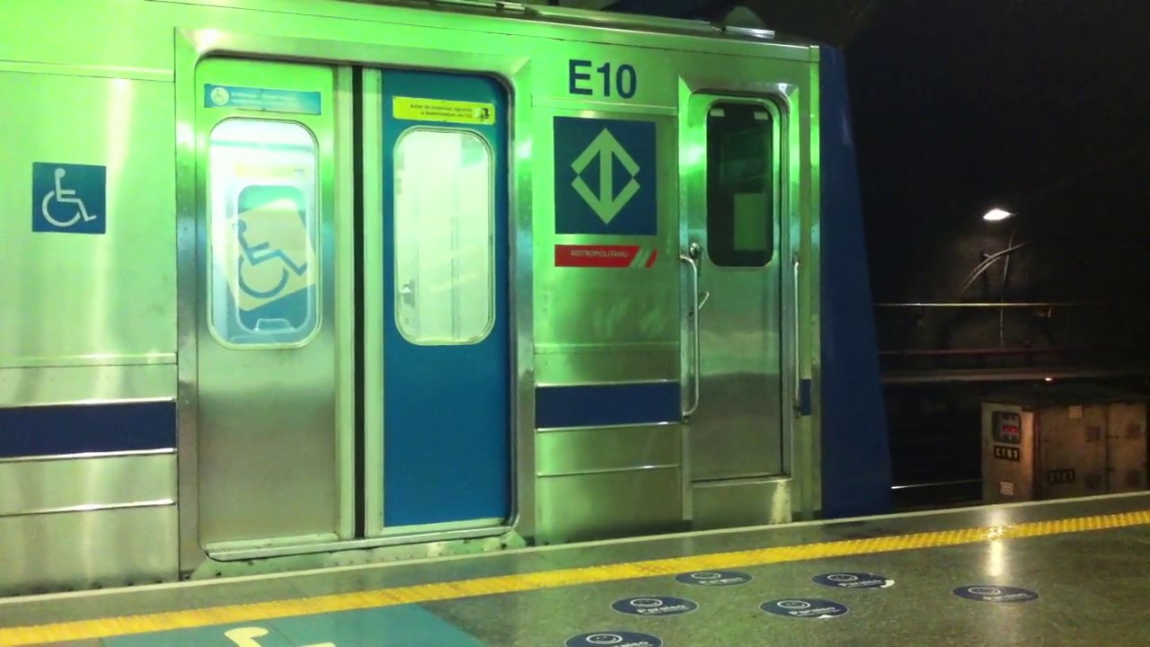 Metrô SP Movimentação de trens na estação Alto do Ipiranga