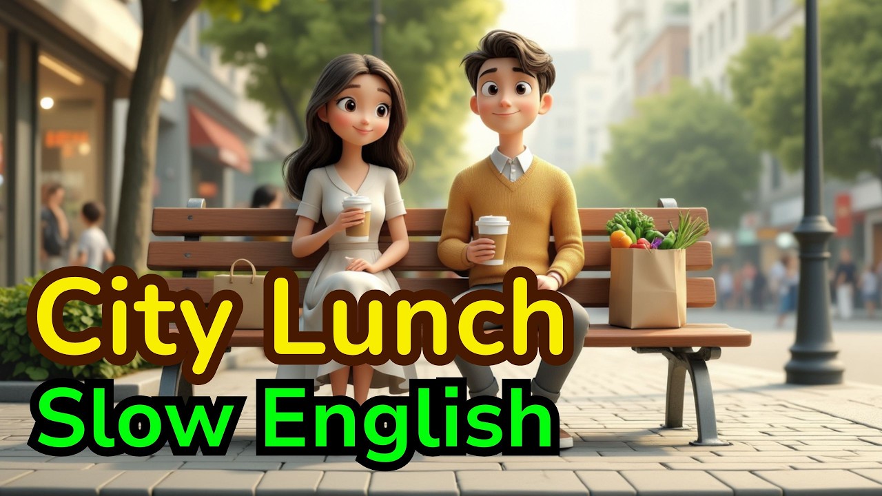 A Quiet Lunch Break in the City 🌇 | Relaxing English Listening for Beginners
