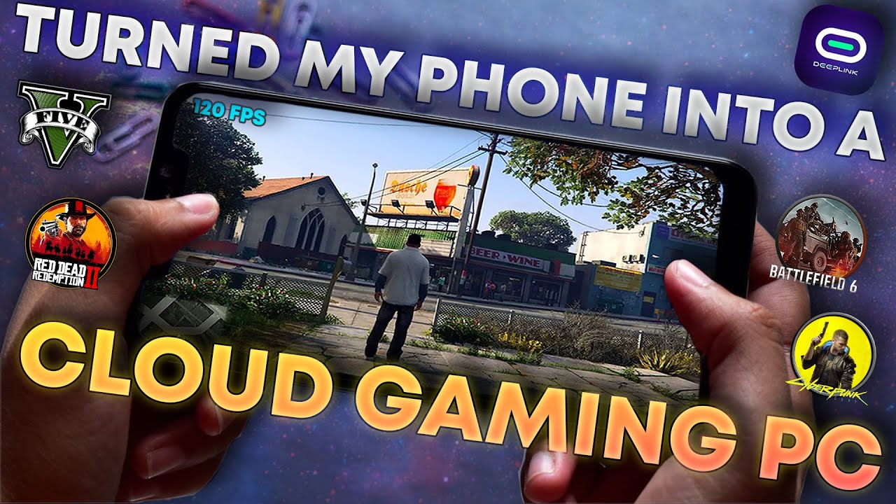 I turned my phone into a GAMING PC || Deeplink Cloud streaming || GTA 5 on Mobile || GPU RDP