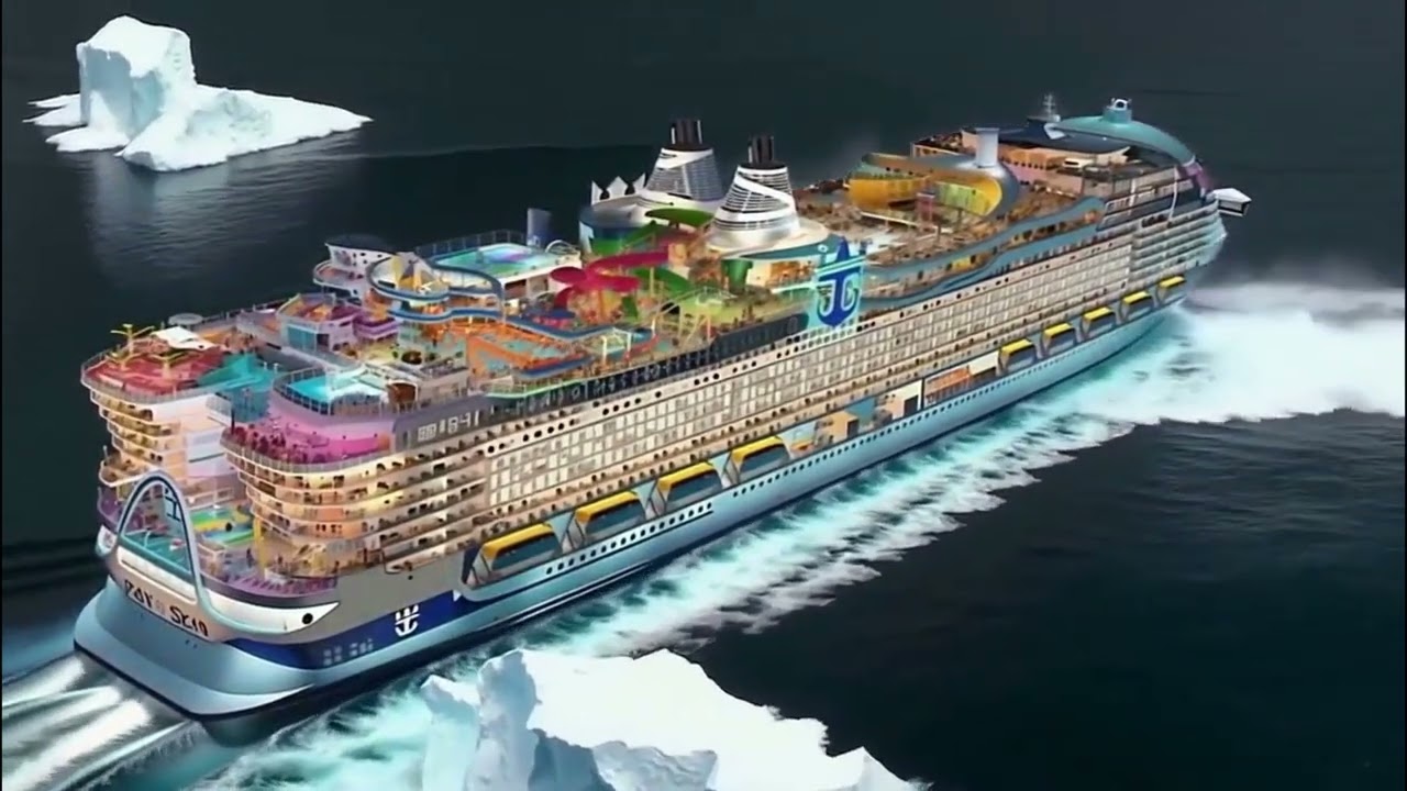Icon of the seas sinking like poseidon