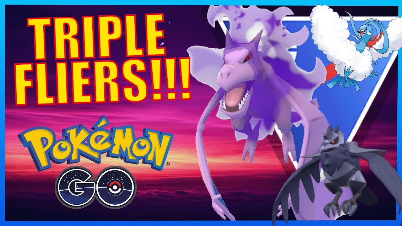SHADOW AERODACTYL SHOWCASE WITH TRIPLE FLIERS SQUAD!! | POKÉMON GO BATTLE LEAGUE