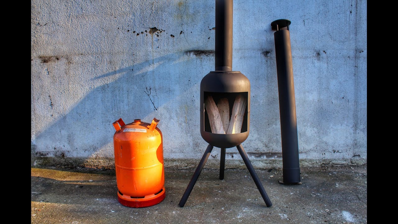 Terrassenofen mit steckbarem Abzugsrohr selber bauen 🔥