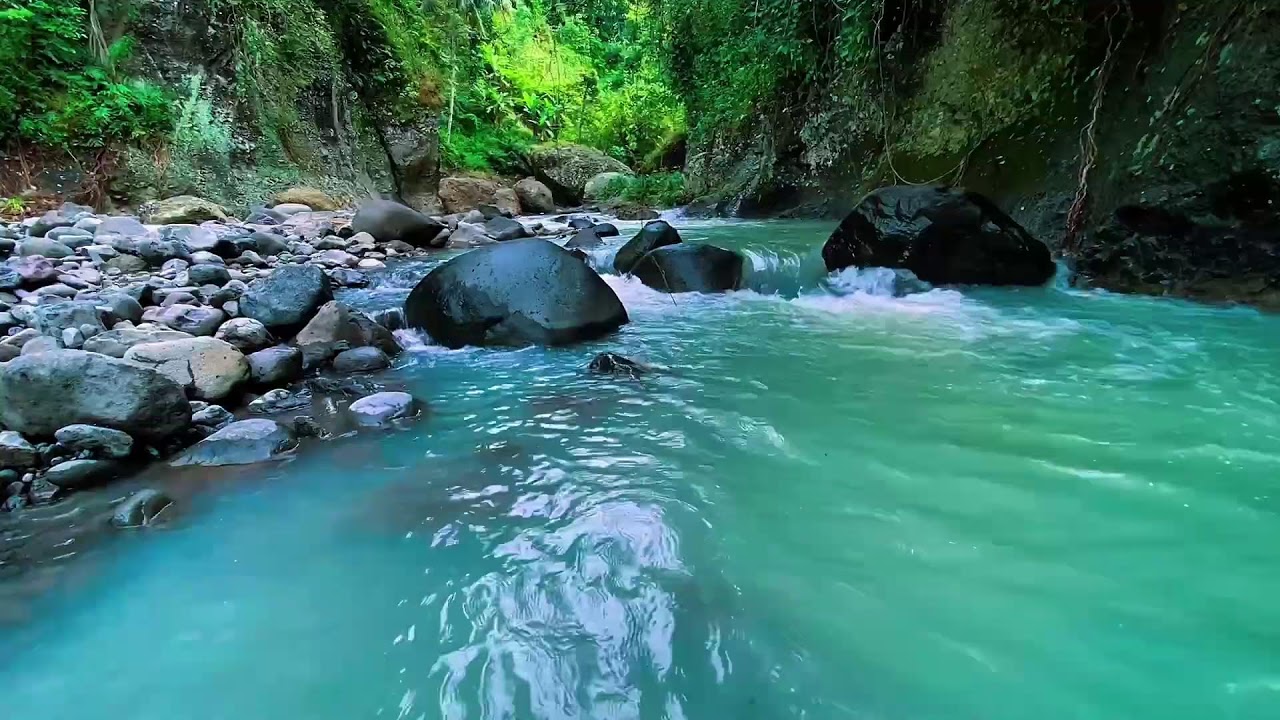 Clear river water sounds for inner peace