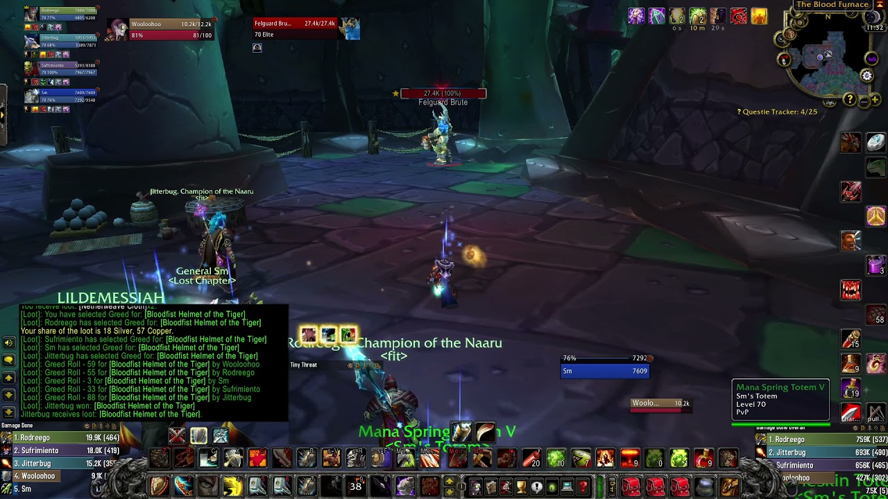 Heroic Blood Furnace - undead protection warrior tank pov part 2/2